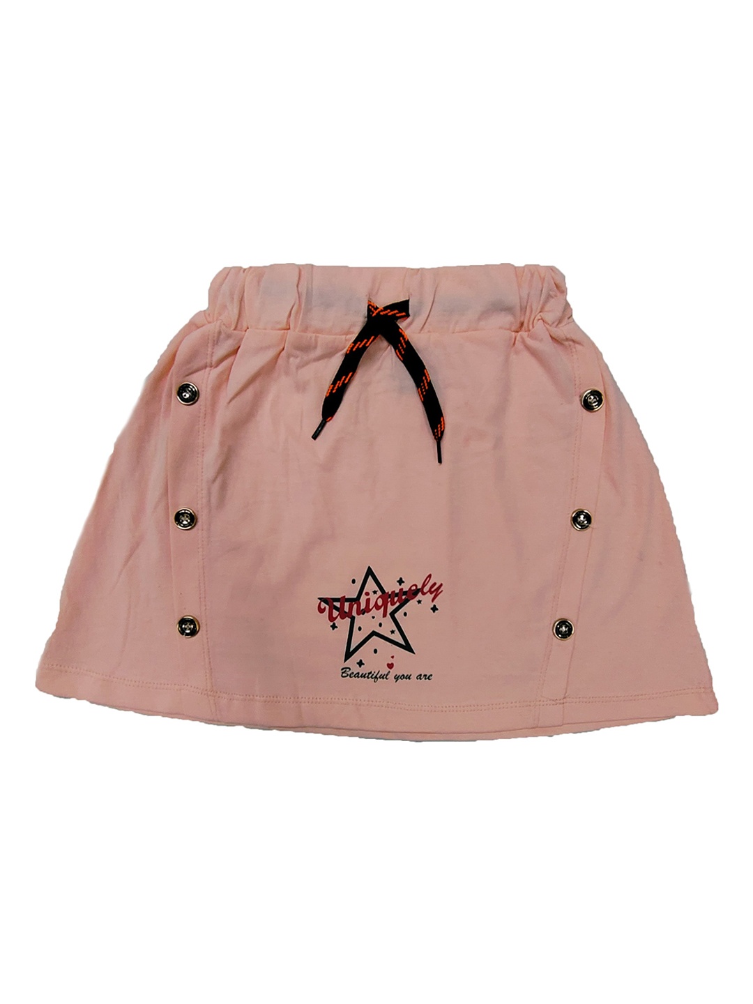 

BAESD Girls Graphic Printed Pure Cotton Knee Length Skort, Pink