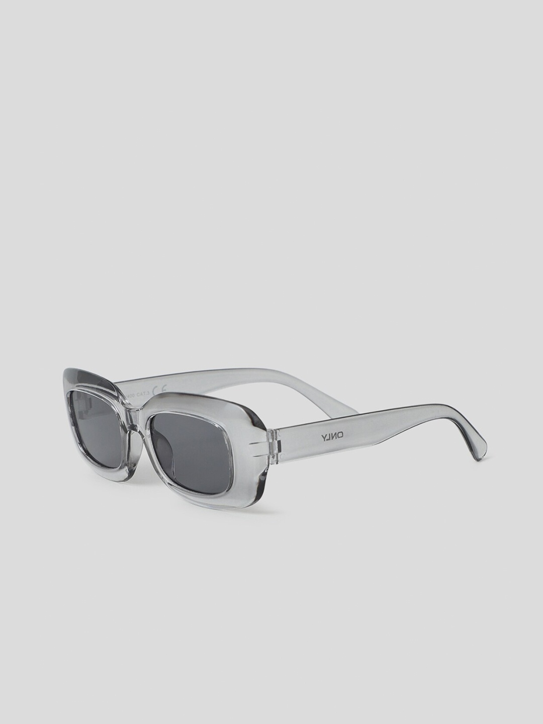 

ONLY Women ONLCLEAR Rectangle Sunglasses with UV Protected Lens 1902222001, Grey