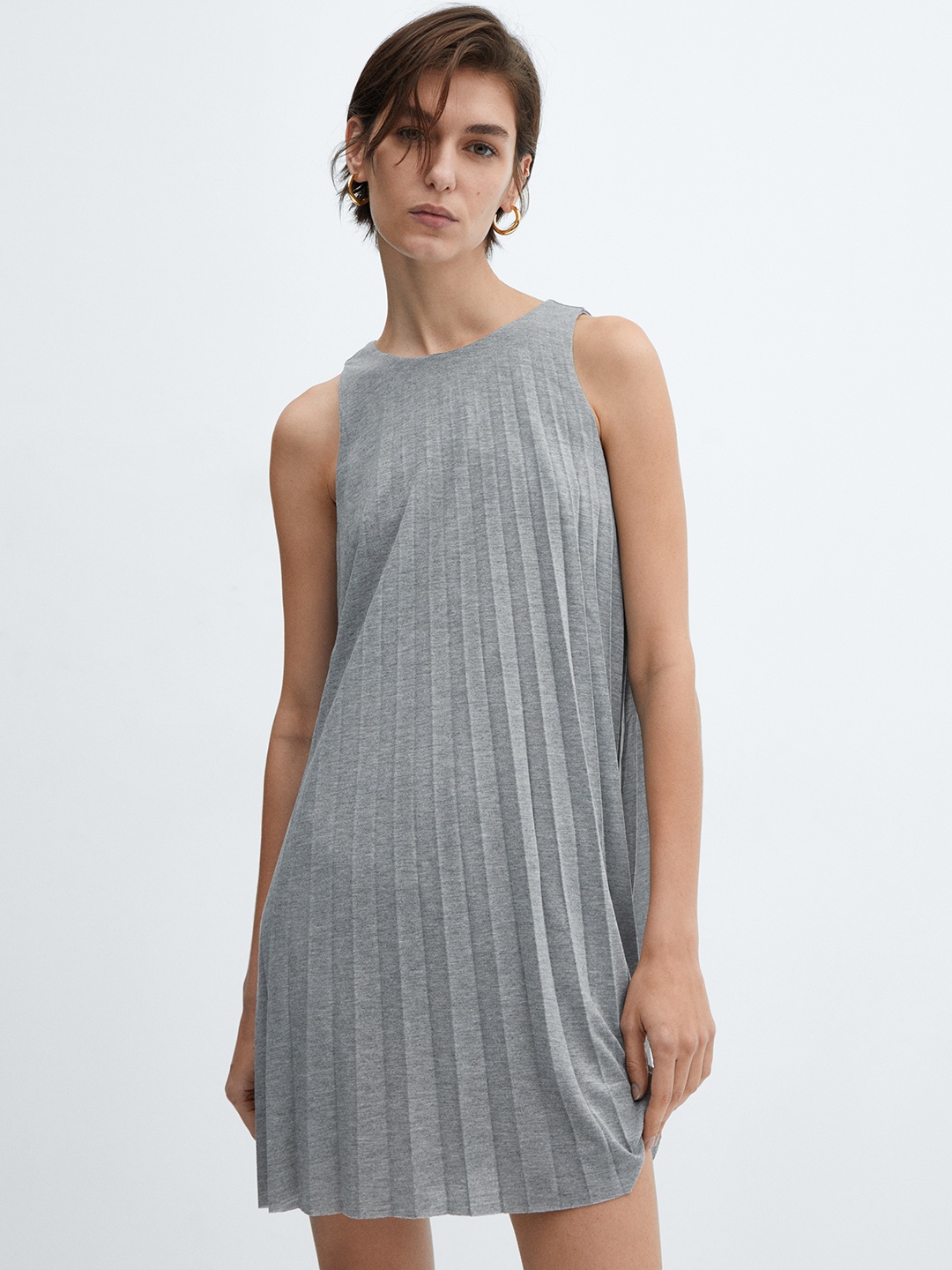 

MANGO A-Line Mini Dress, Grey