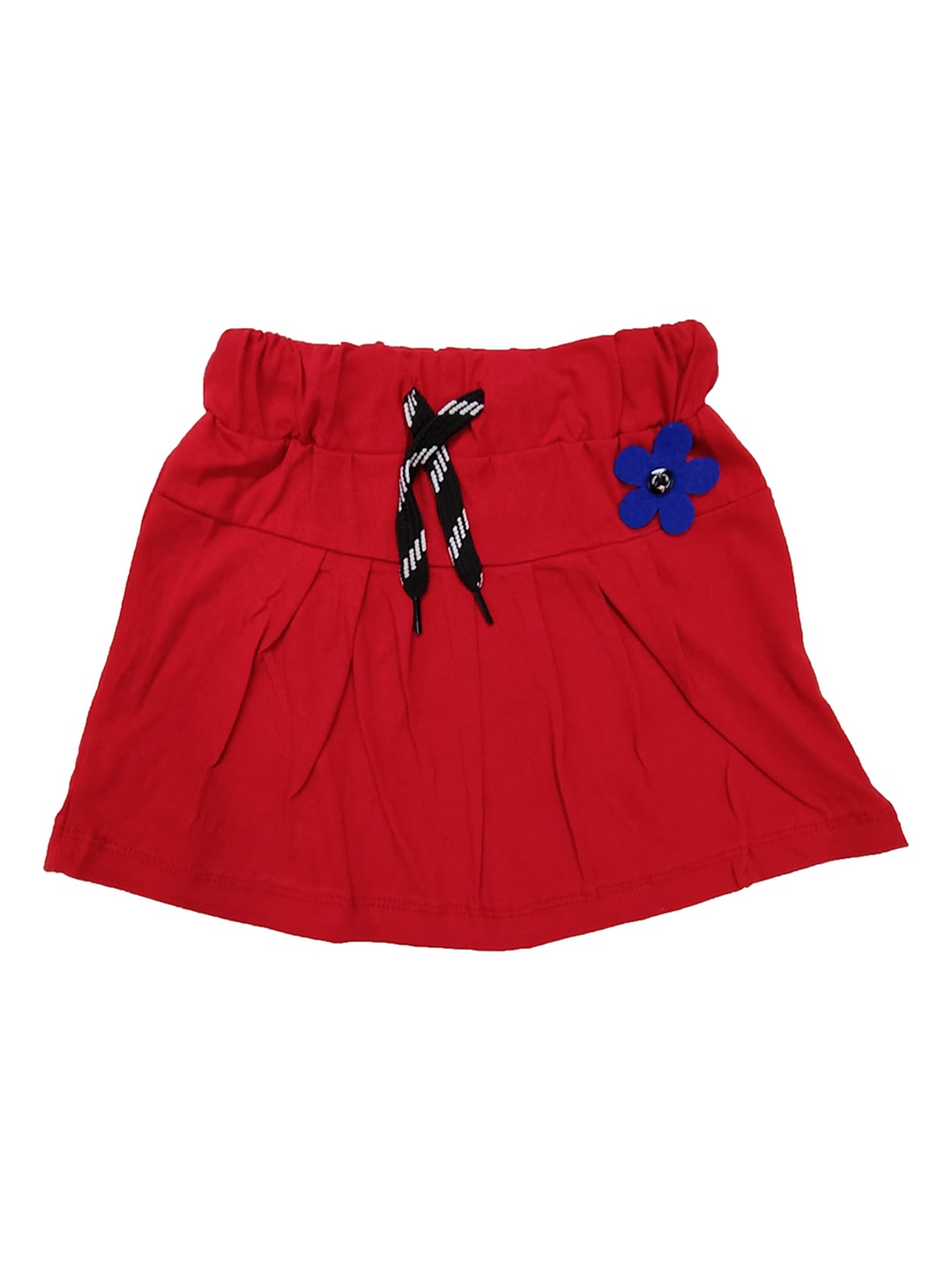 

BAESD Girls Pure Cotton Pleated Mini A-Line Skirt, Red