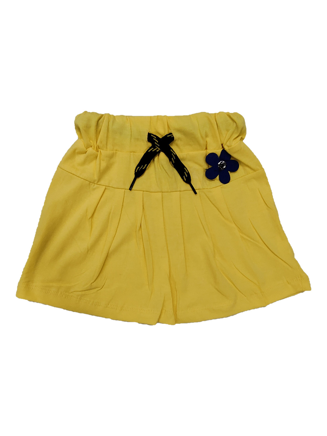 

BAESD Girls Pure Cotton Pleated Above Knee A-Line Skirt, Yellow