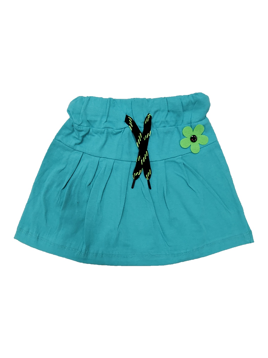 

BAESD Girls Pure Cotton Pleated Above Knee A-Line Skirt, Turquoise blue