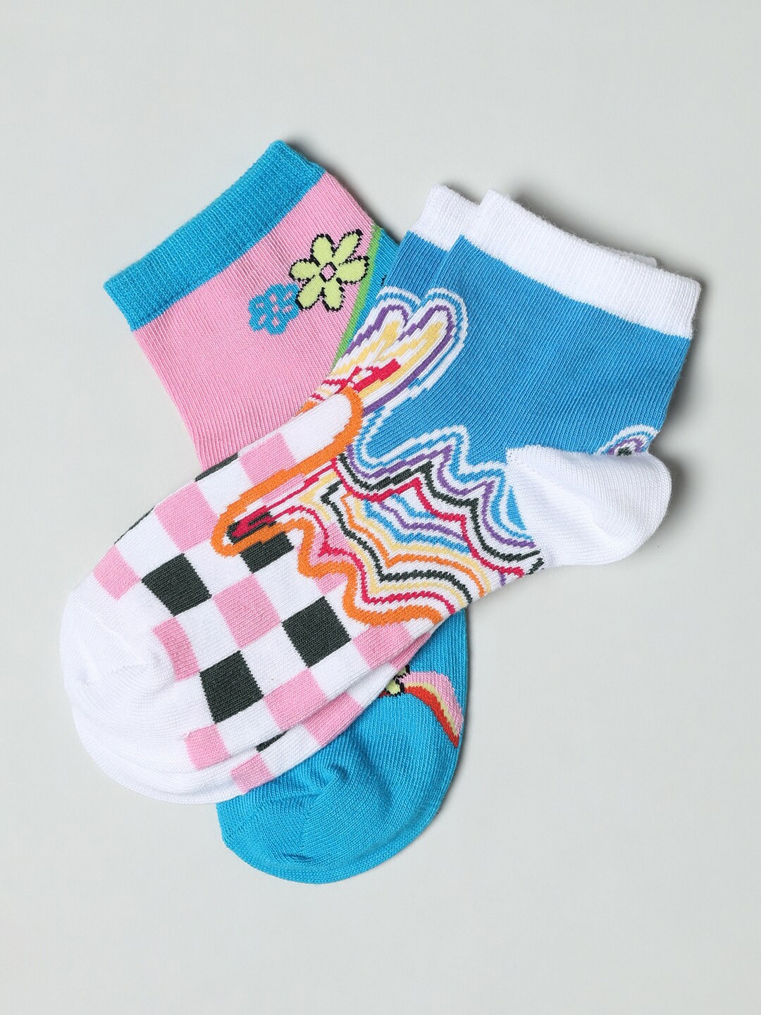

ONLY Pack Of 2 Printed Ankle Socks, Blue
