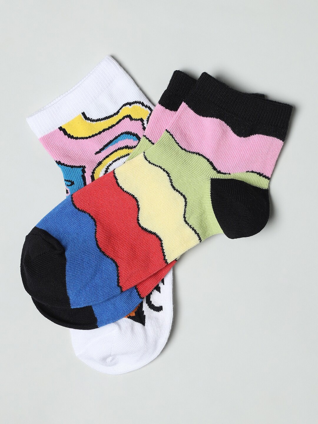 

ONLY Women Pack Of 2 Patterned Ankle Length Socks, Blue