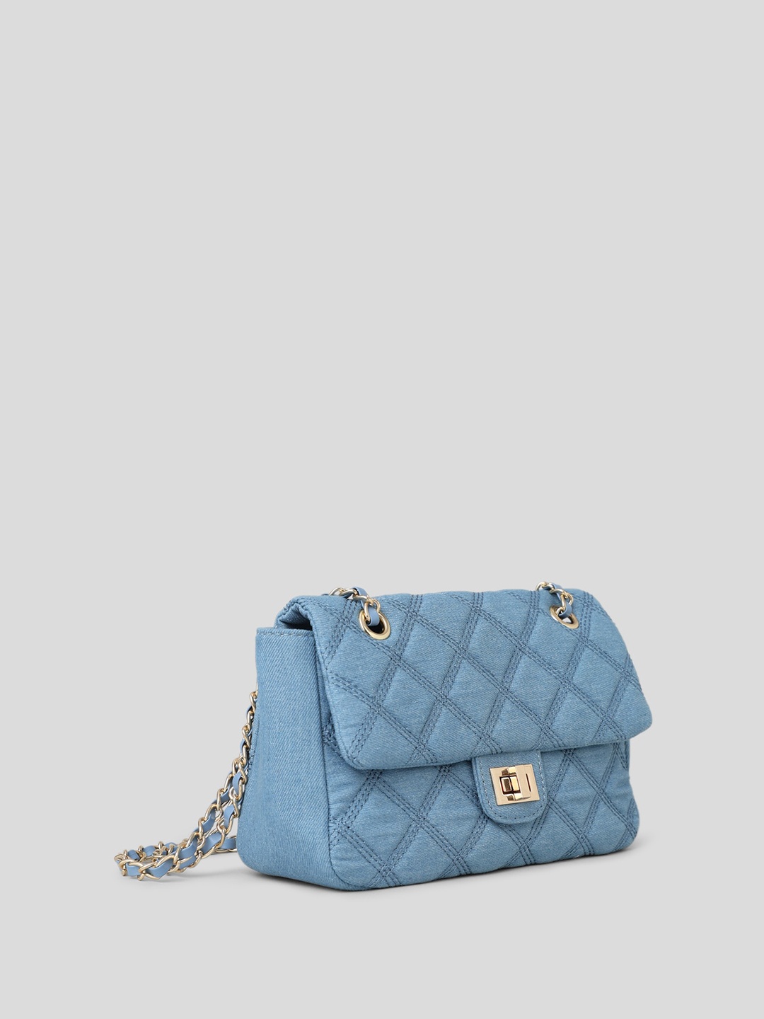 

ONLY Structured Handheld Bag with Quilted, Blue