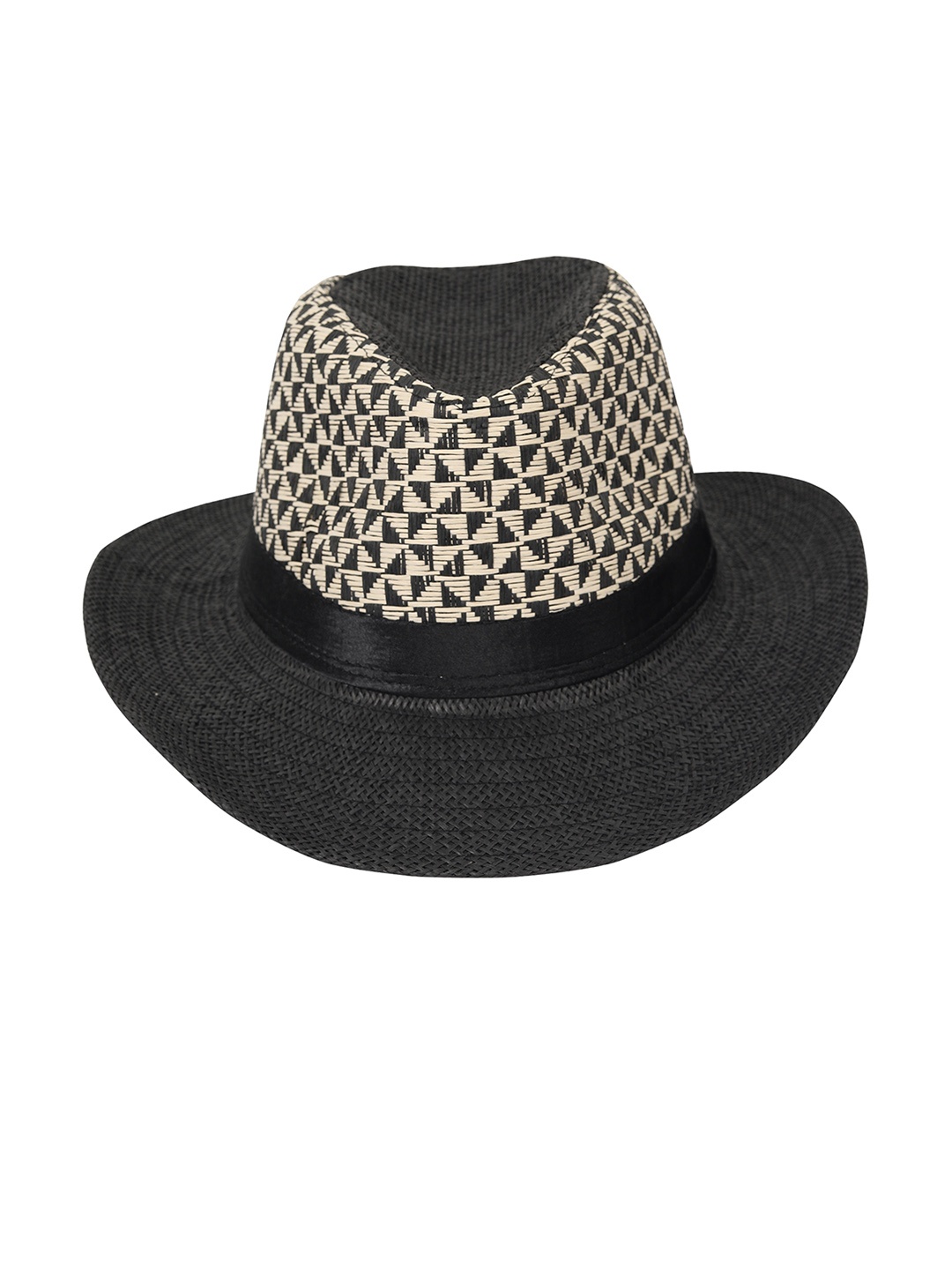 

FabSeasons Men Black Solid Trilby Hat
