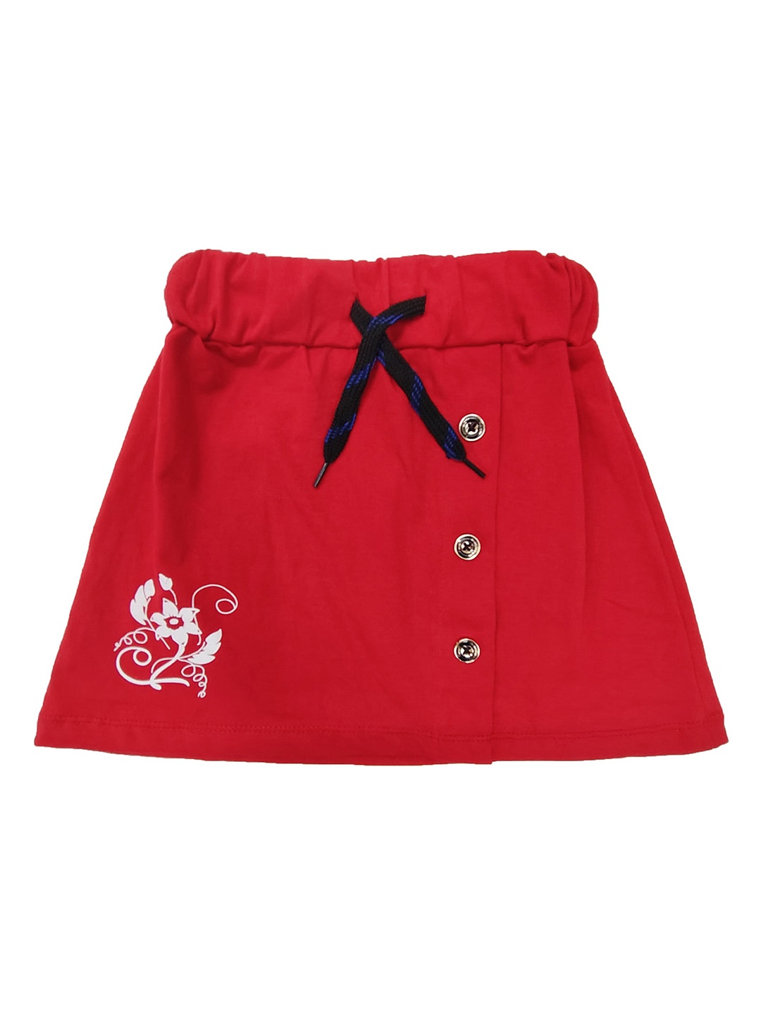 

BAESD Girls Graphic Printed Pure Cotton A-line Skirt, Red