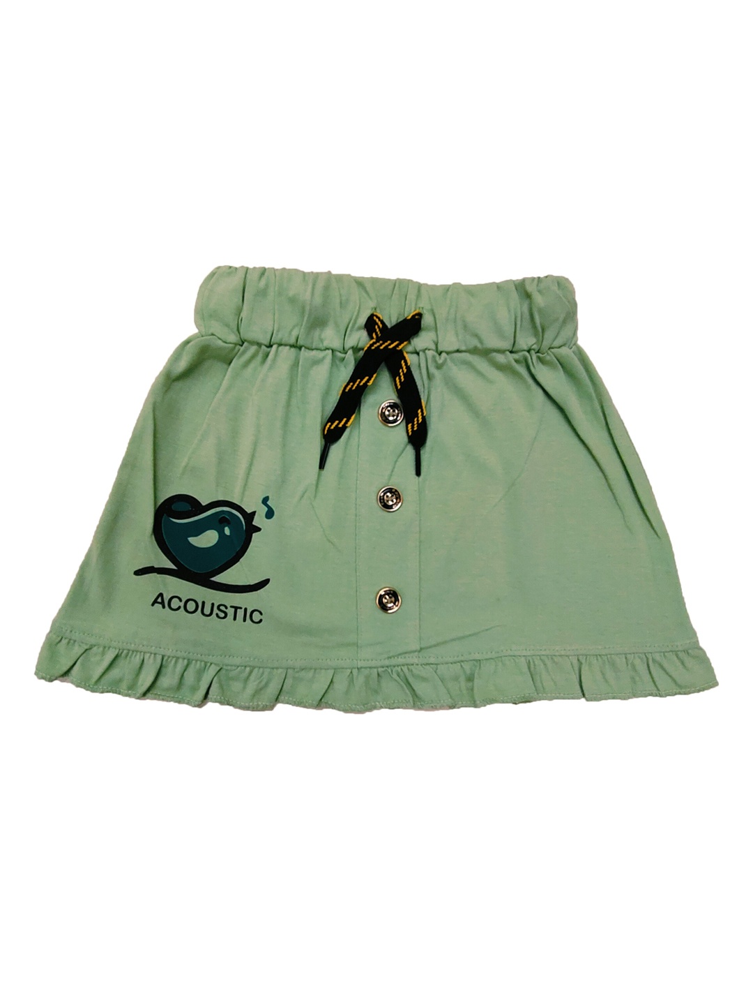 

BAESD Girls Printed Pure Cotton Knee Length Skort, Olive