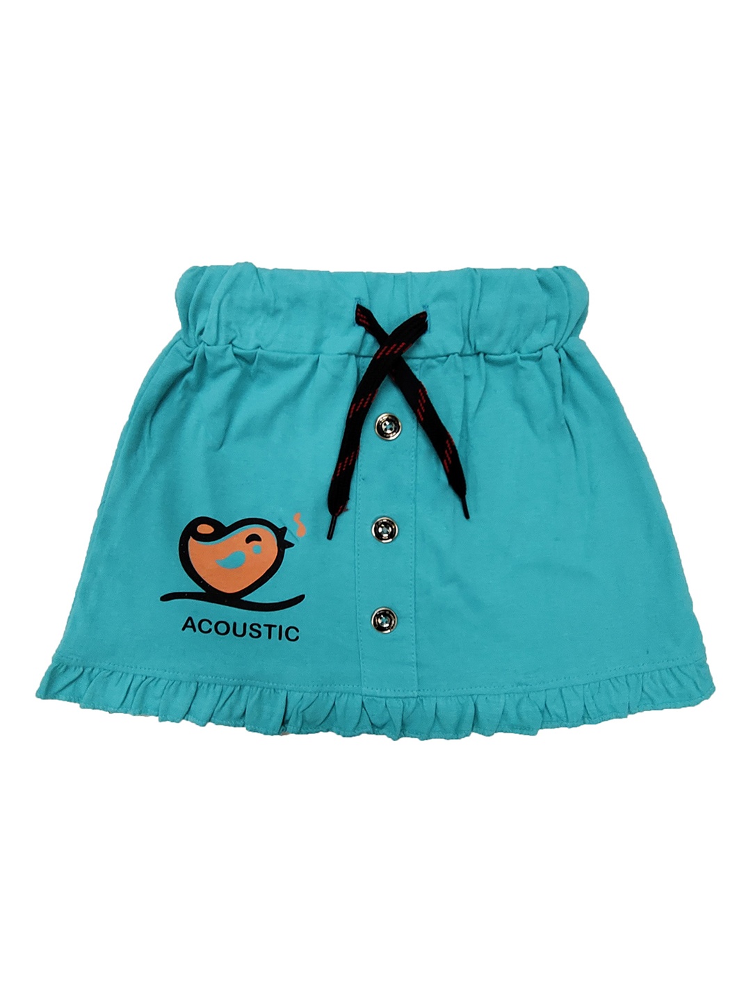

BAESD Girls Printed Pure Cotton Knee Length Skort, Blue