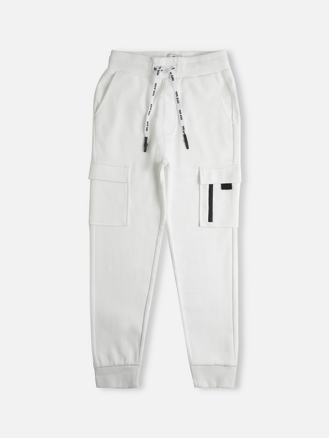 

Pepe Jeans Boys Mid Rise Regular Fit Joggers, White
