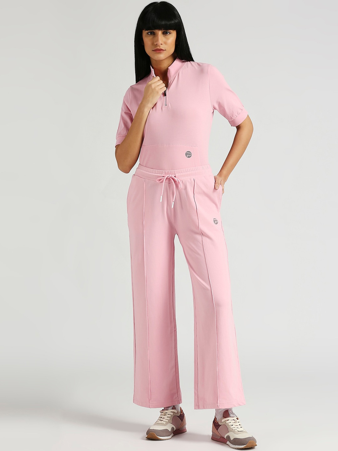 

Pepe Jeans Women Relaxed-Fit Wide Leg Track Pant, Pink