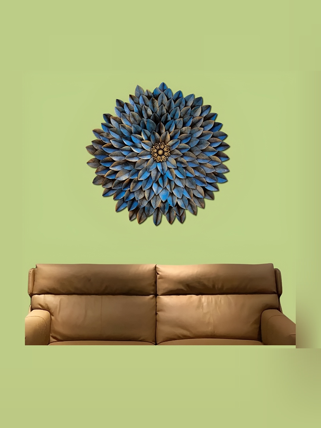 PRANJALS HOUSE Blue Metal Hangings Wall Decor