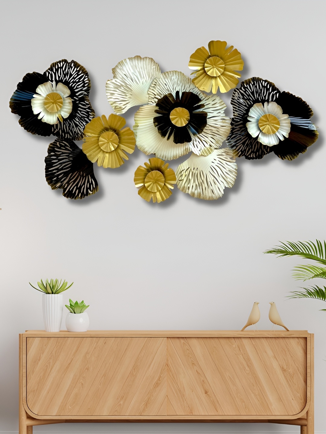 

PRANJALS HOUSE White Metal Hangings Wall Decor