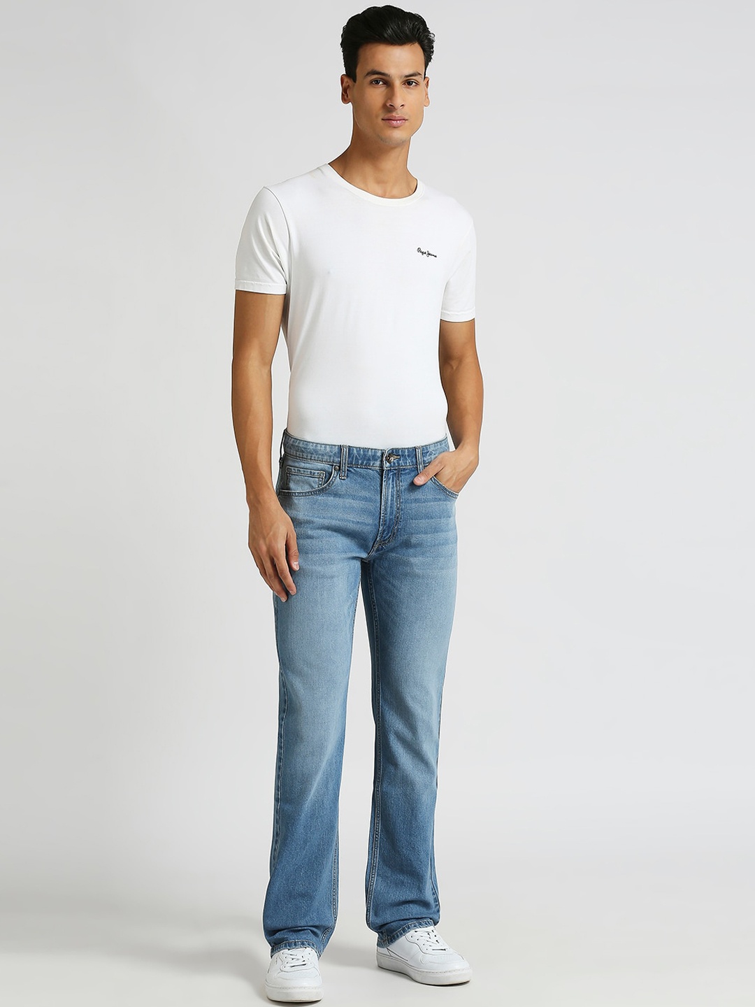 

Pepe Jeans Men Holborne Clean Look Light Fade Stretchable Jeans, Blue