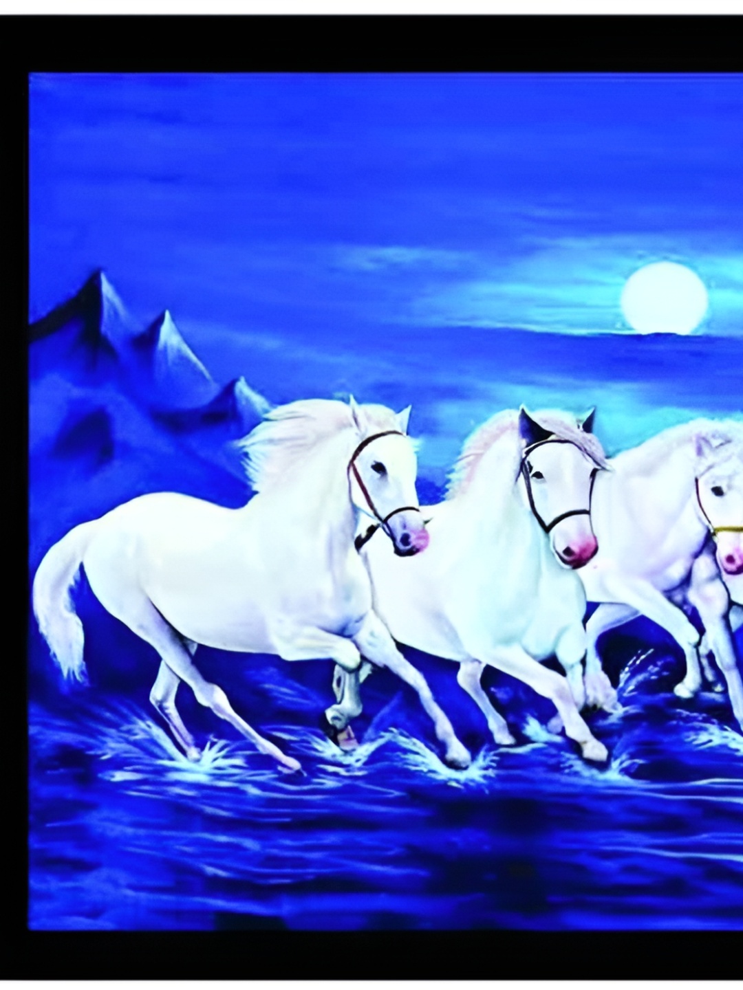

Wallpics Blue & White Abstract Paper Paintings Wall Art