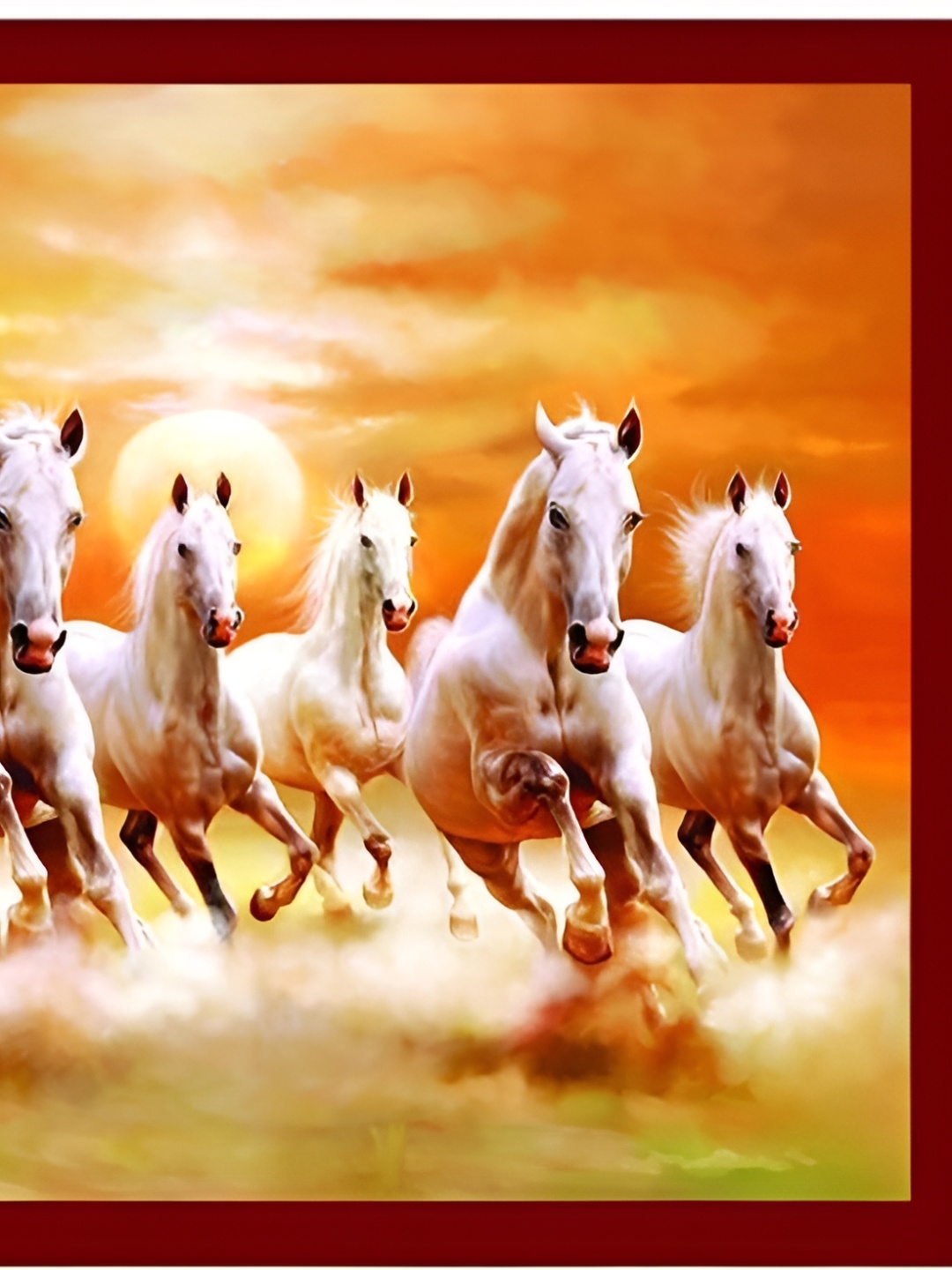 

Wallpics Orange & White Printed High Quality Fully Waterproof Sticker Poster