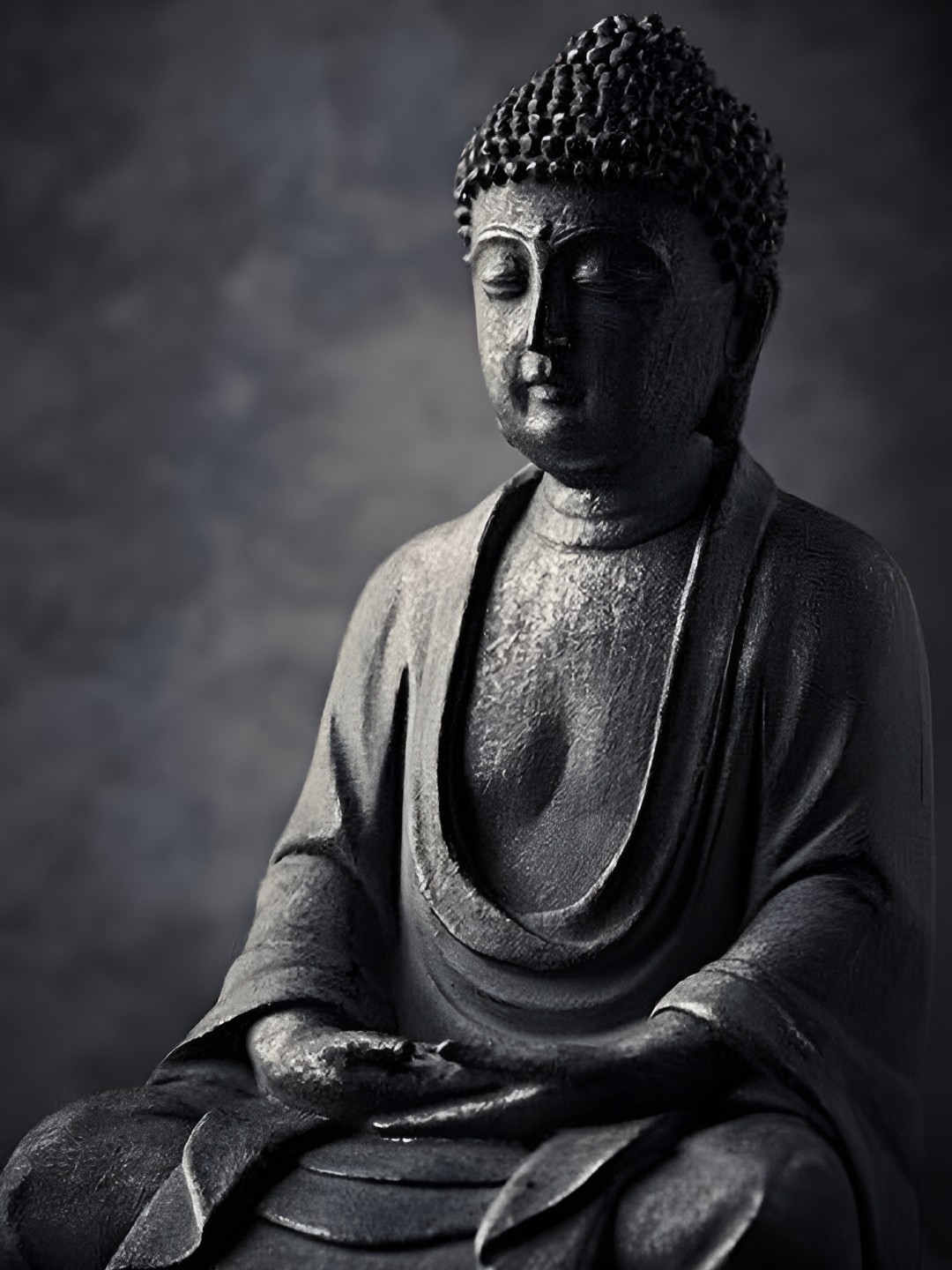 

Wallpics Black Buddha Printed Religious Wall Poster