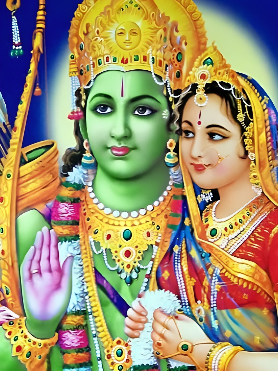 

Wallpics Green & Red Paper Painting Wall Art