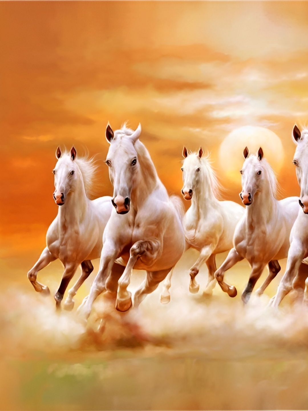 

Wallpics Orange & White Birds & Animals Printed Water Proof Wall Poster