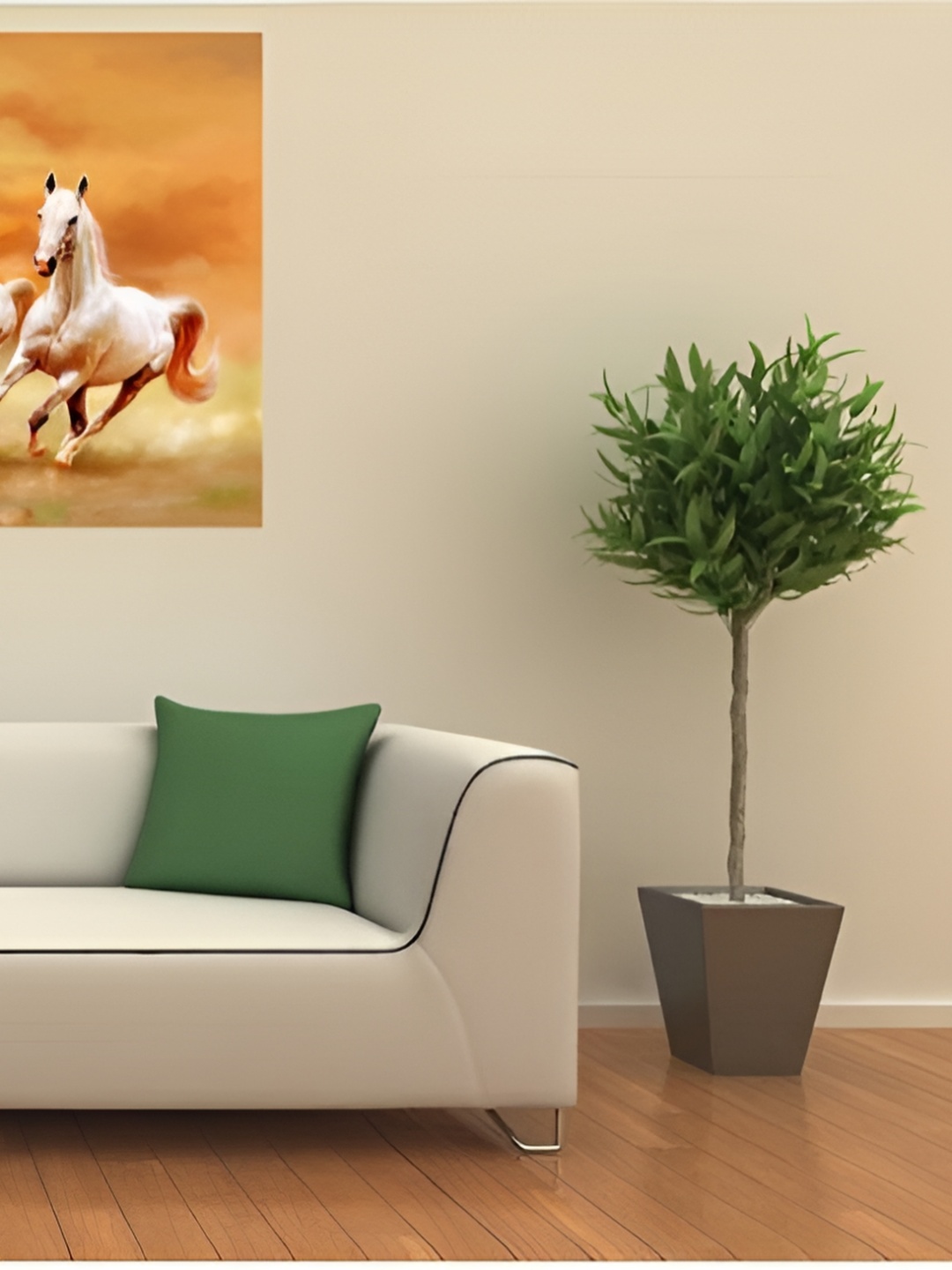 

Wallpics White & Orange Birds and Animals Paper Wall Poster