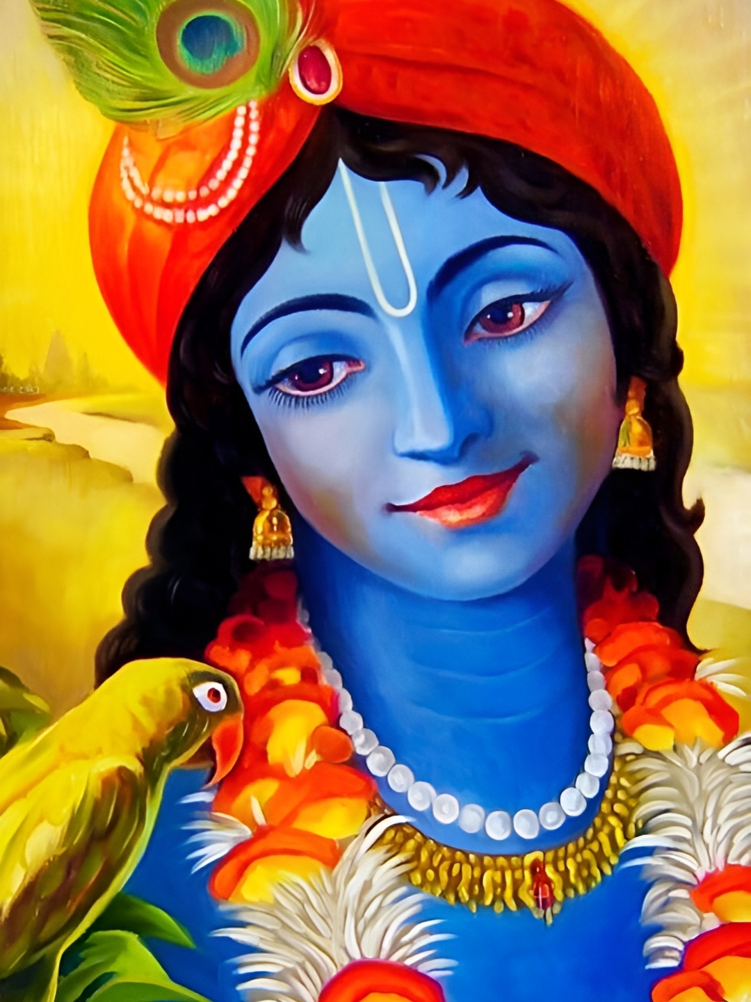

Wallpics Blue & Yellow Religious Wall Poster
