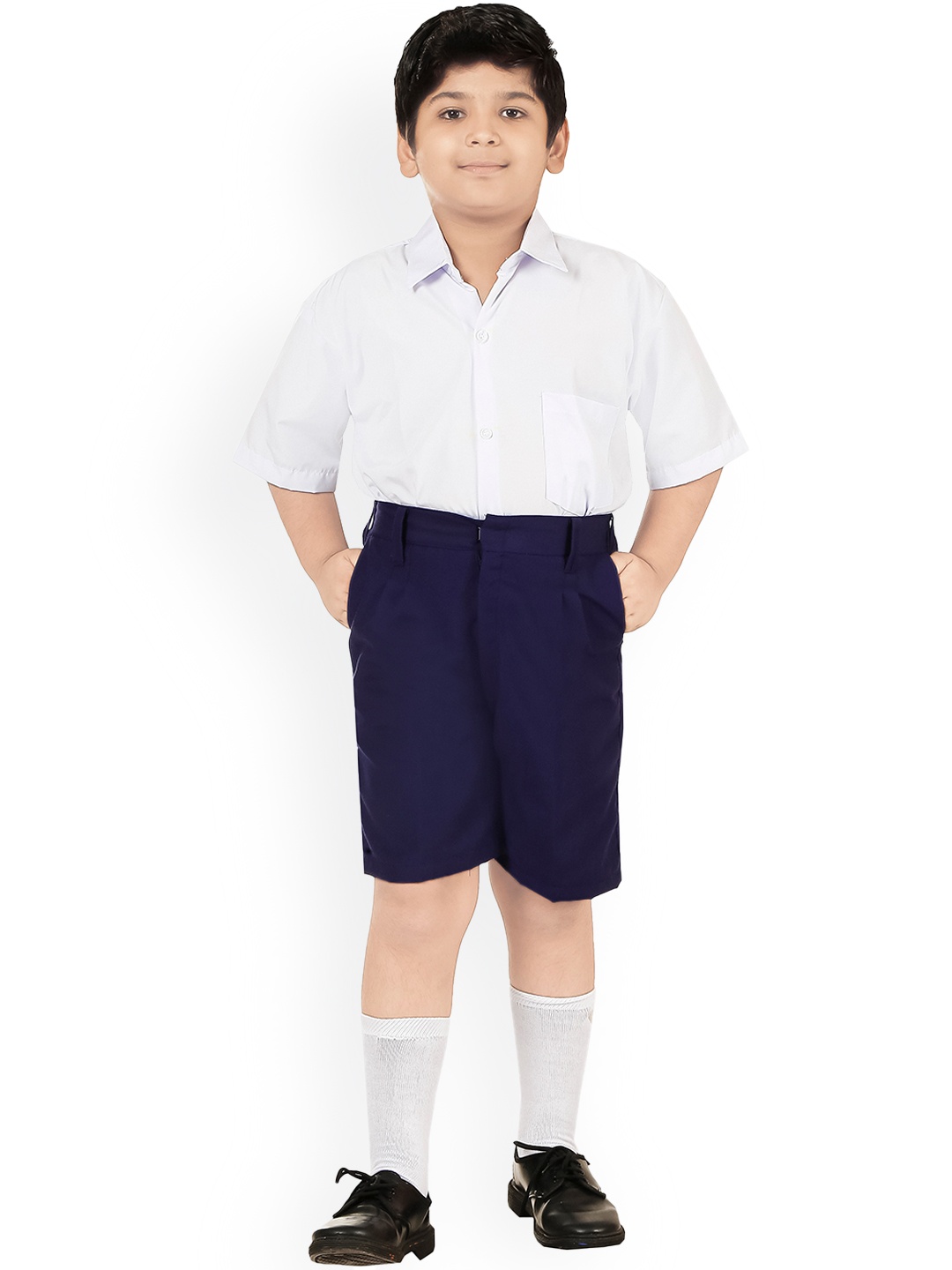 

BAESD Boys Mid-Rise Formal Shorts, Blue