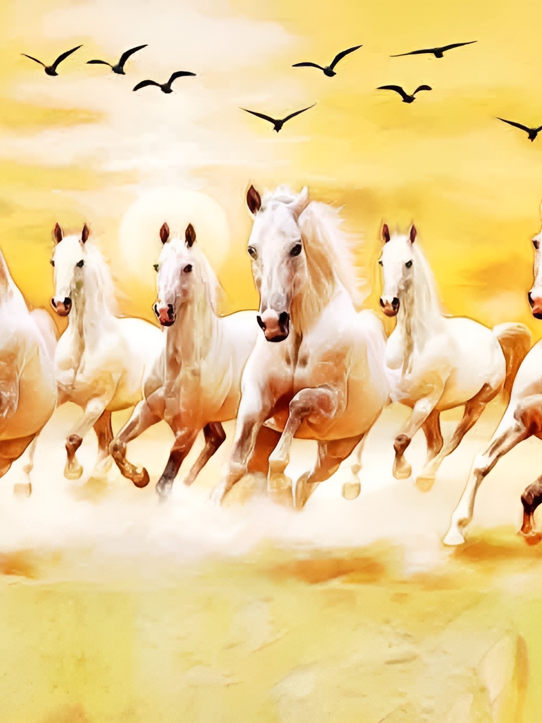 

Wallpics White & Yellow Birds and Animals Wall Poster