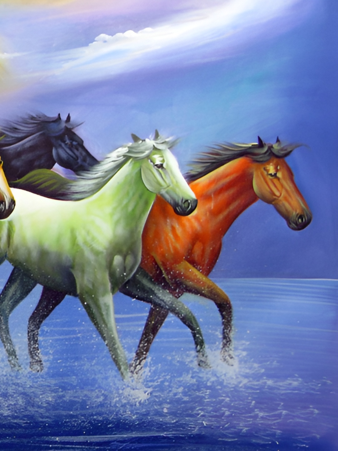 

Wallpics Blue & Green Waterproof Wall Poster