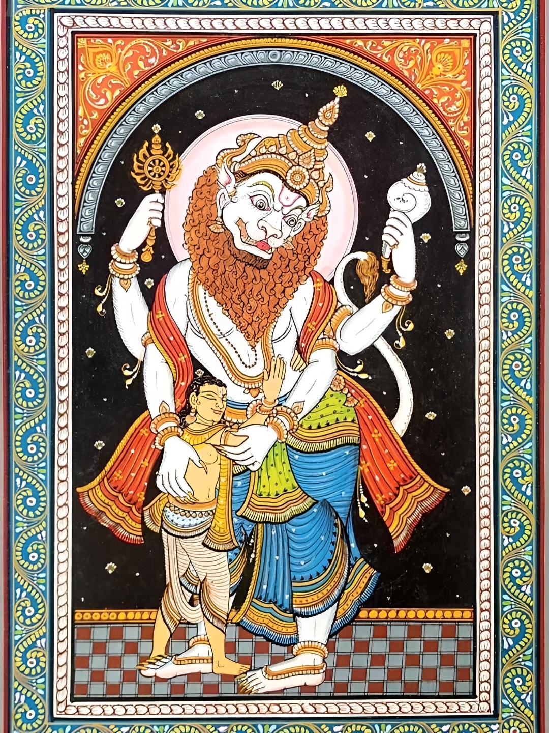 

Wallpics White & Blue Paper Religious Wall Poster