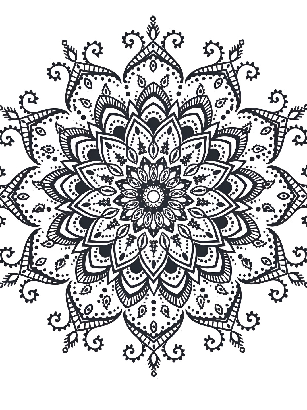 

Wallpics White & Black Ethnic Motif Wall Poster