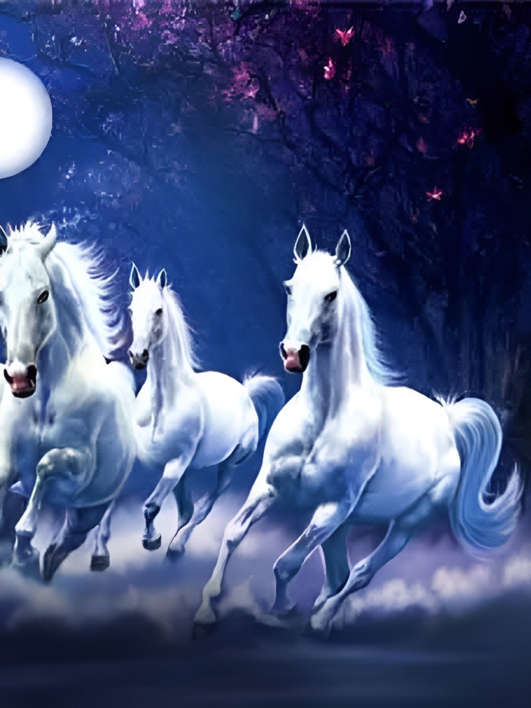 

Wallpics Blue & White Birds and Animals Wall Poster