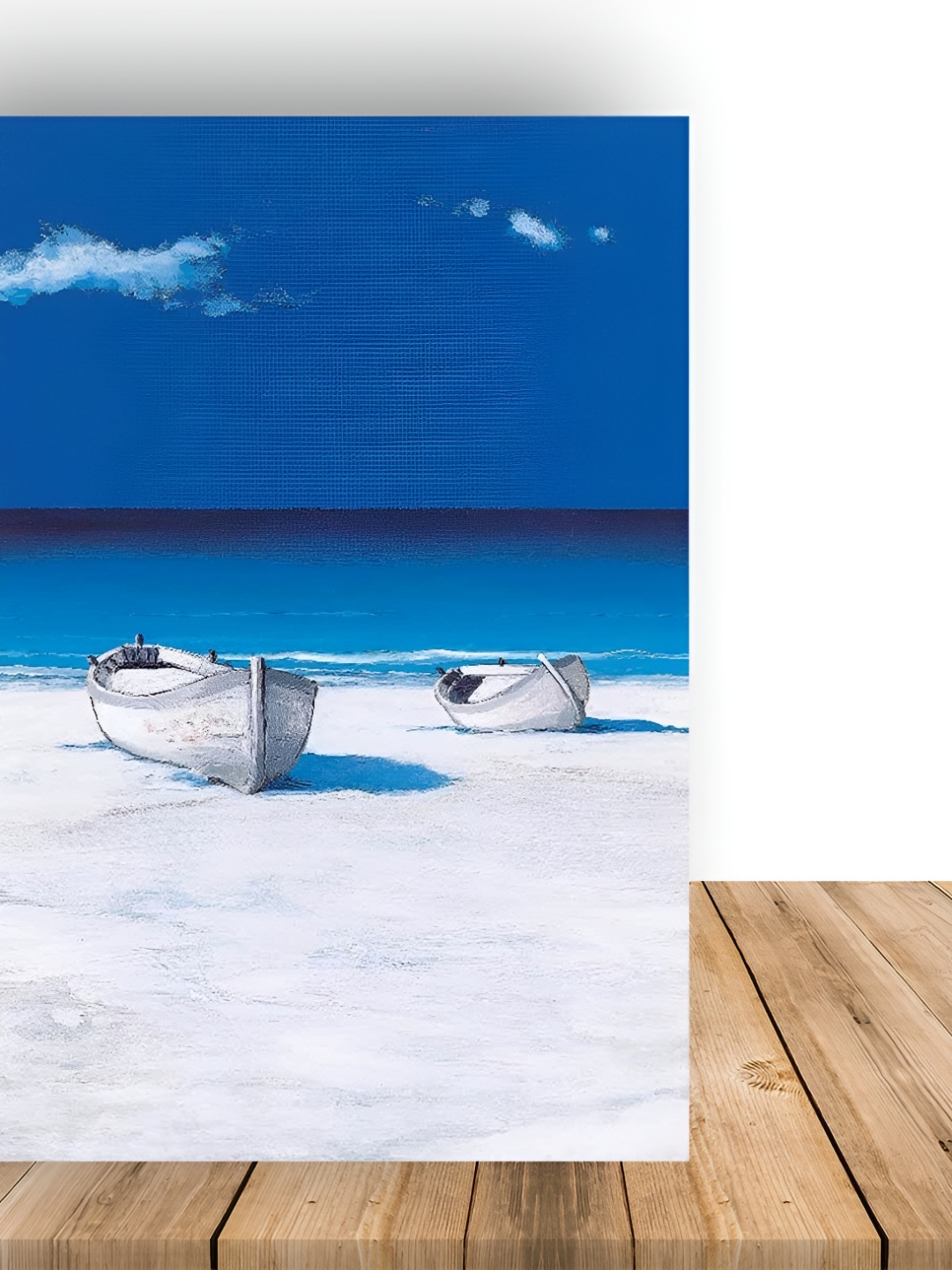 

Wallpics Blue & White Printed Wall Sticker