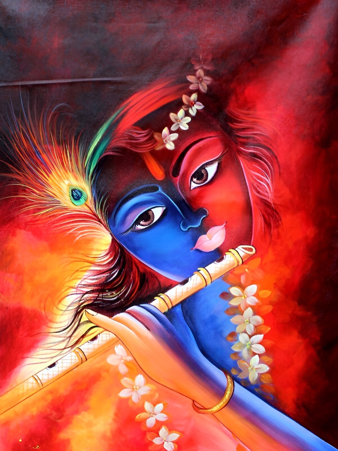 

Wallpics Blue & Red Religious Wall Poster