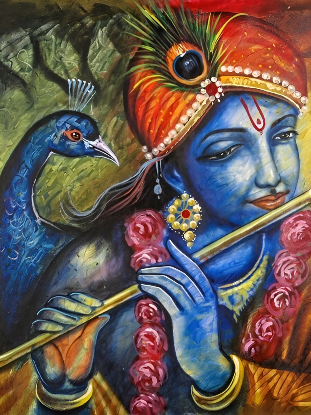 

Wallpics Blue & Yellow Religious Wall Poster