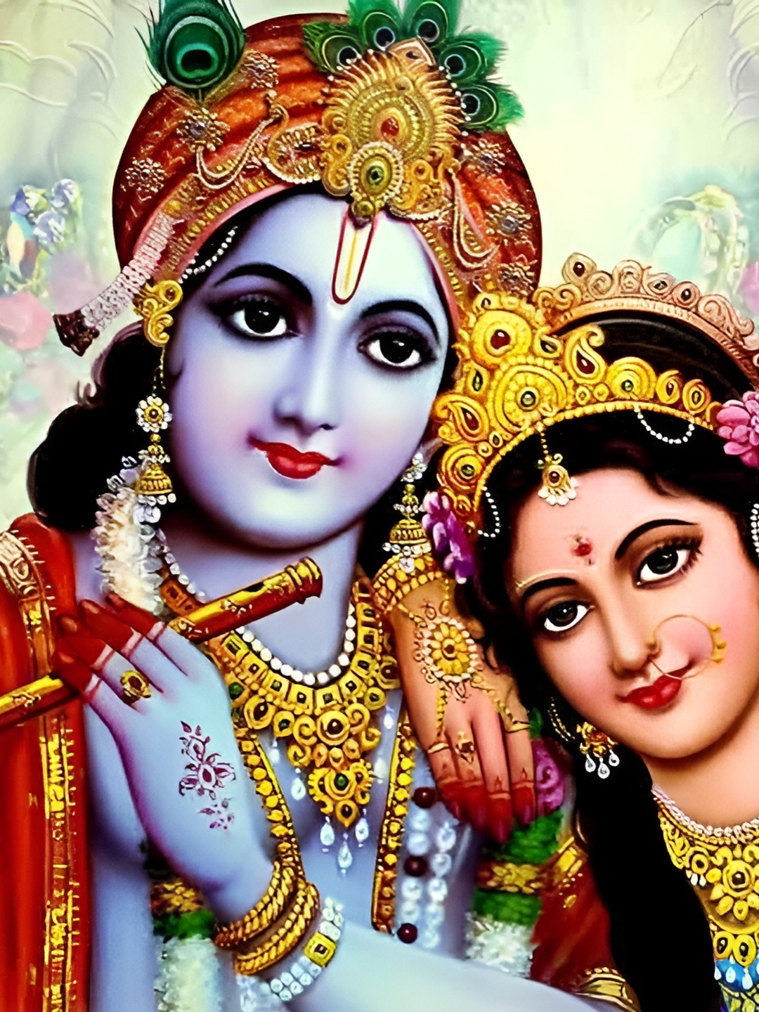 

Wallpics Blue & Red Religious Printed Wall Poster
