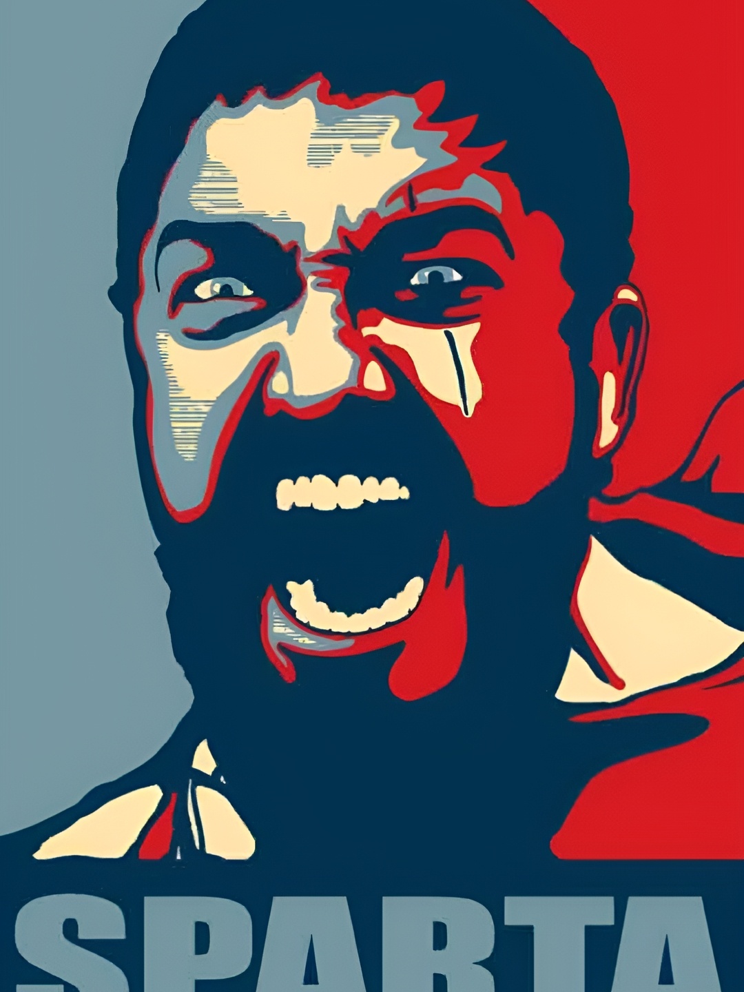 

Wallpics Blue & Red Printed Wall Poster