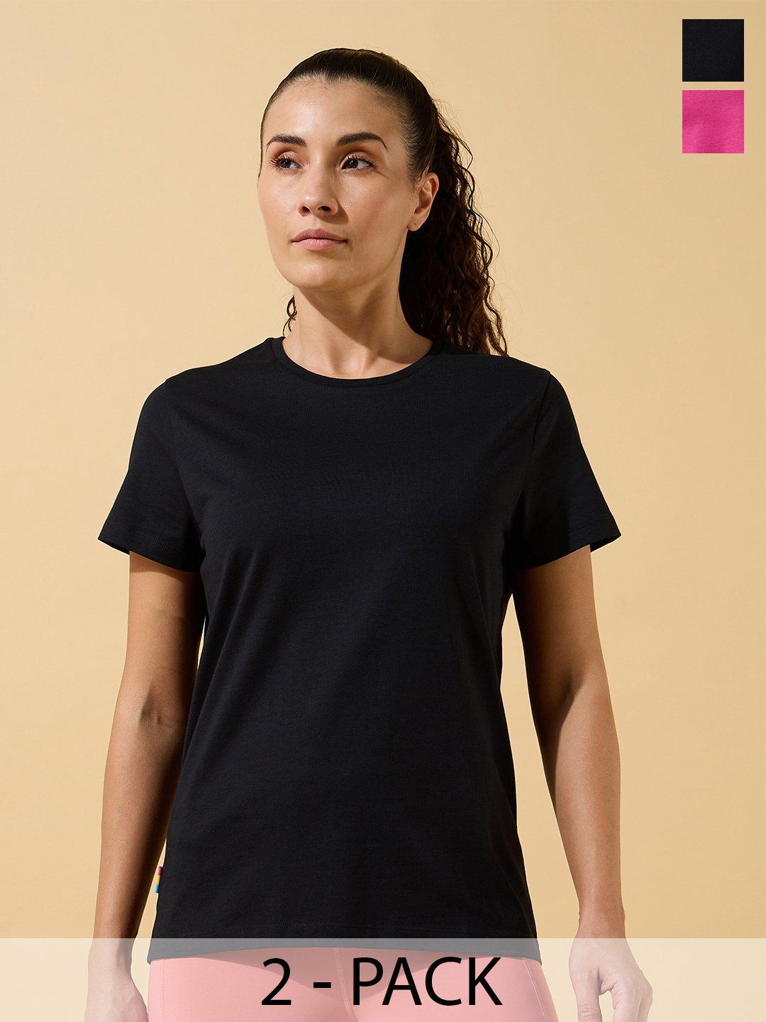 

CULT Cult Essential Cotton Pack of 2 T-shirts, Black