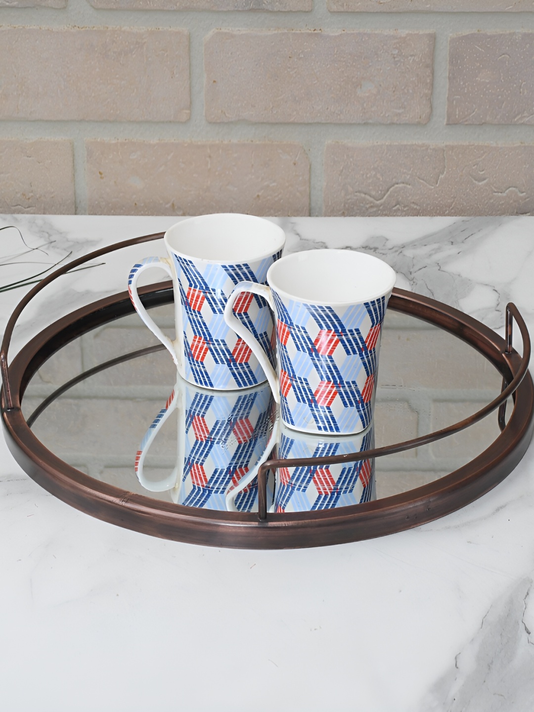 

Maison Modern Brown Round Shaped Serving Tray