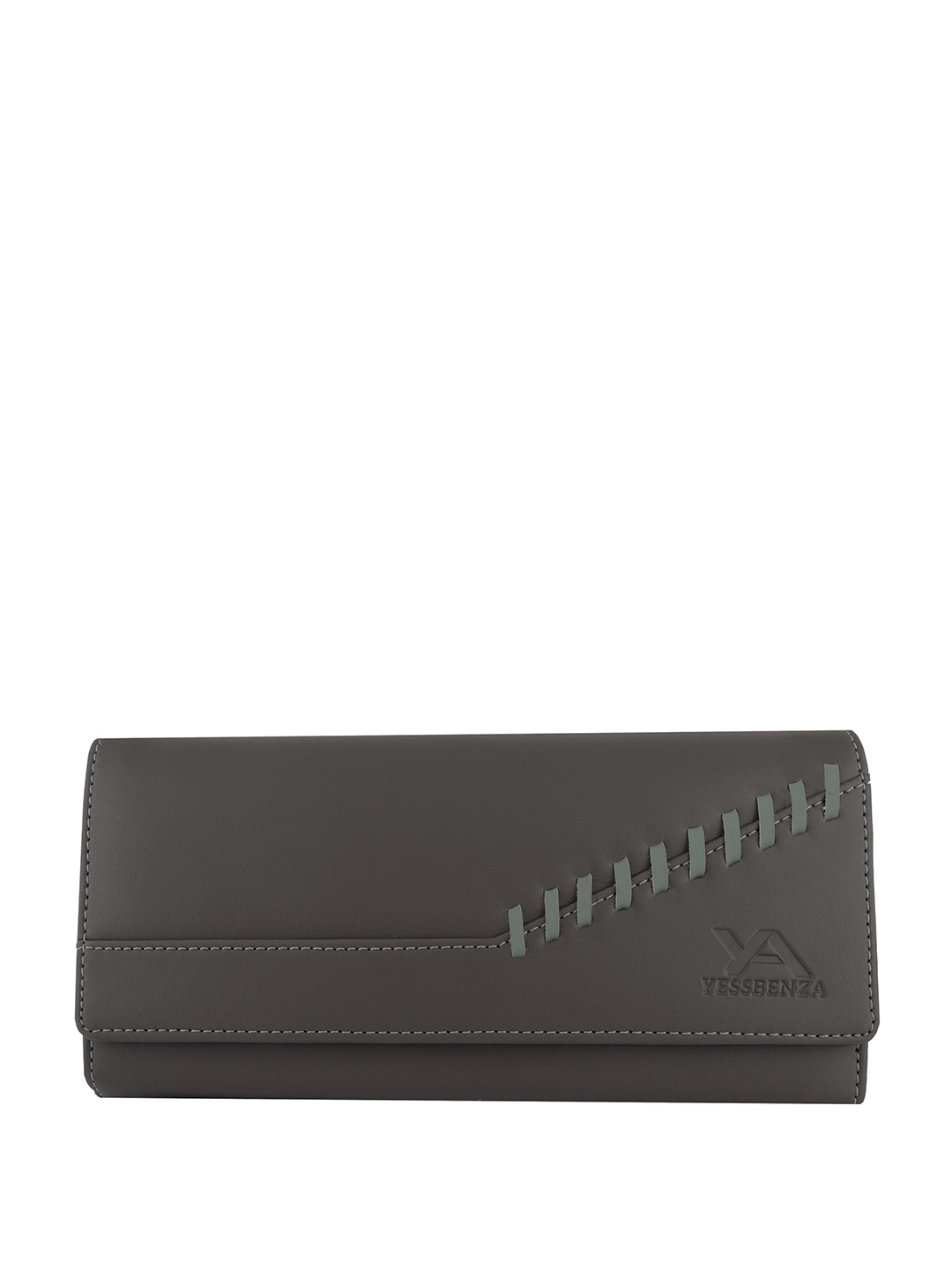 

YESSBENZA Textured Foldover Clutch, Grey