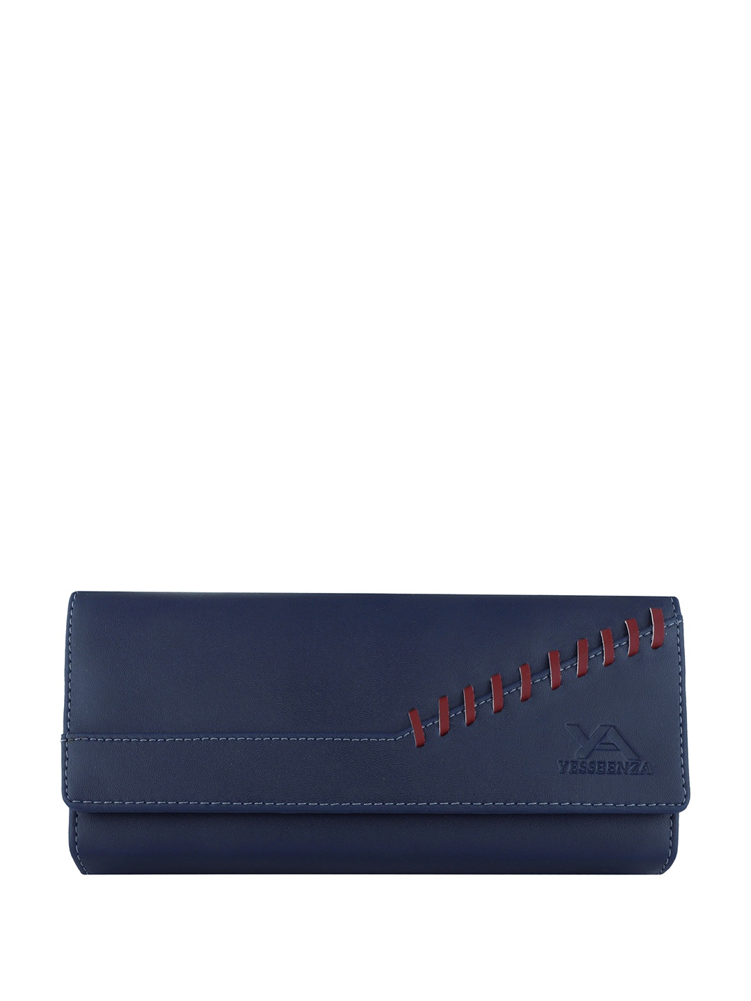 

YESSBENZA Textured Foldover Clutch, Navy blue