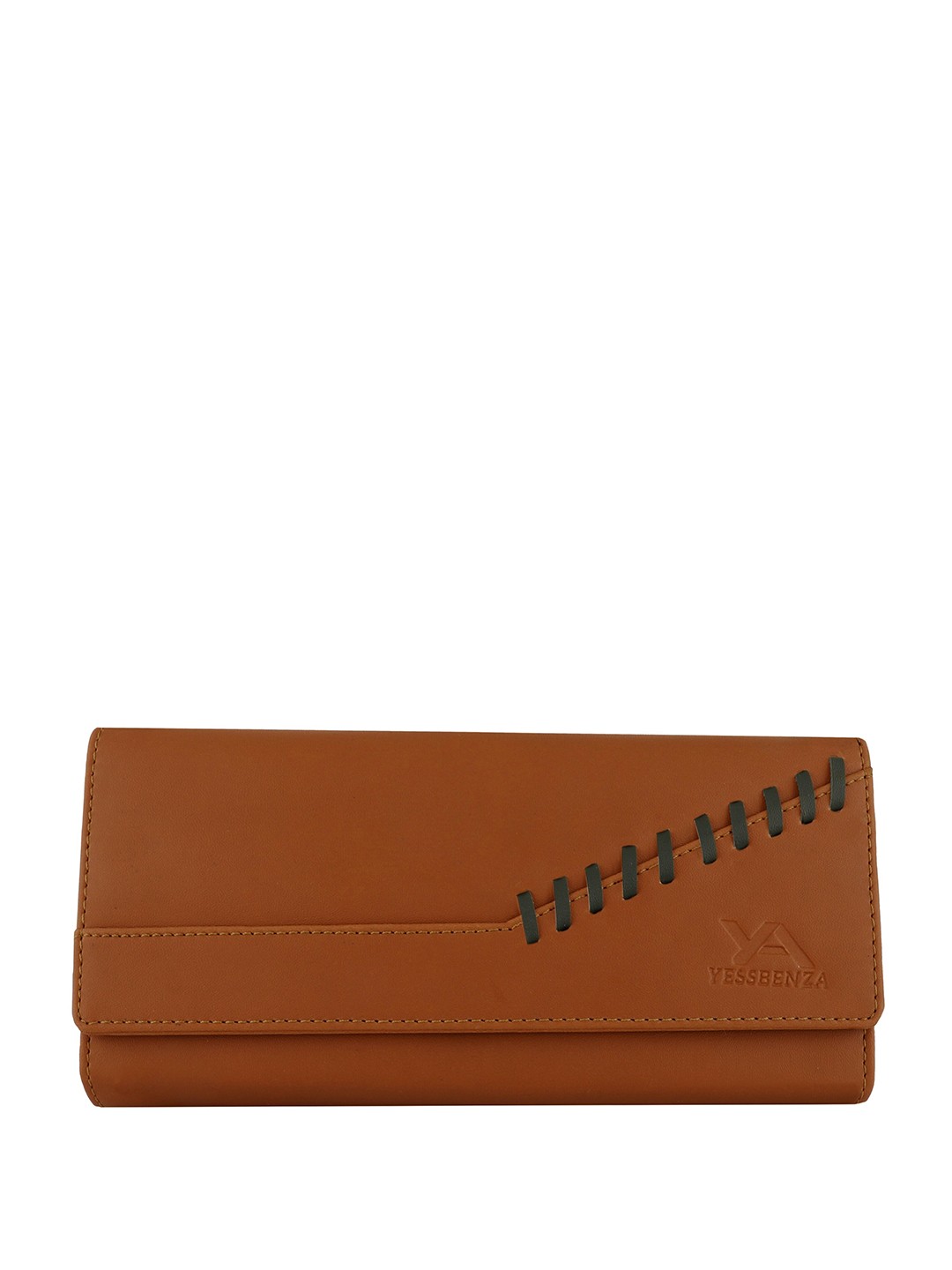 

YESSBENZA Textured Foldover Clutch, Tan