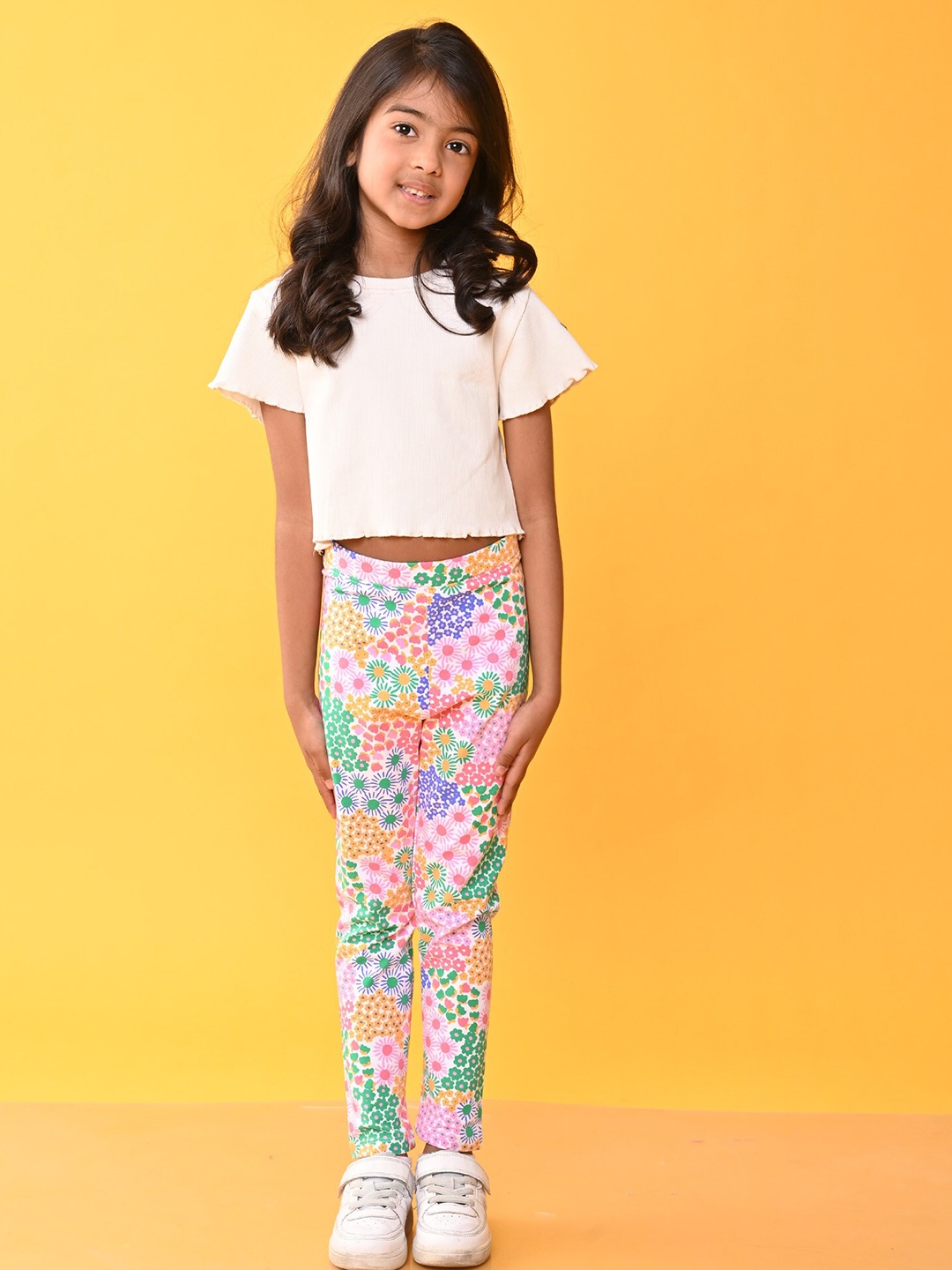 

Anthrilo Girls T-shirt with Leggings, Pink