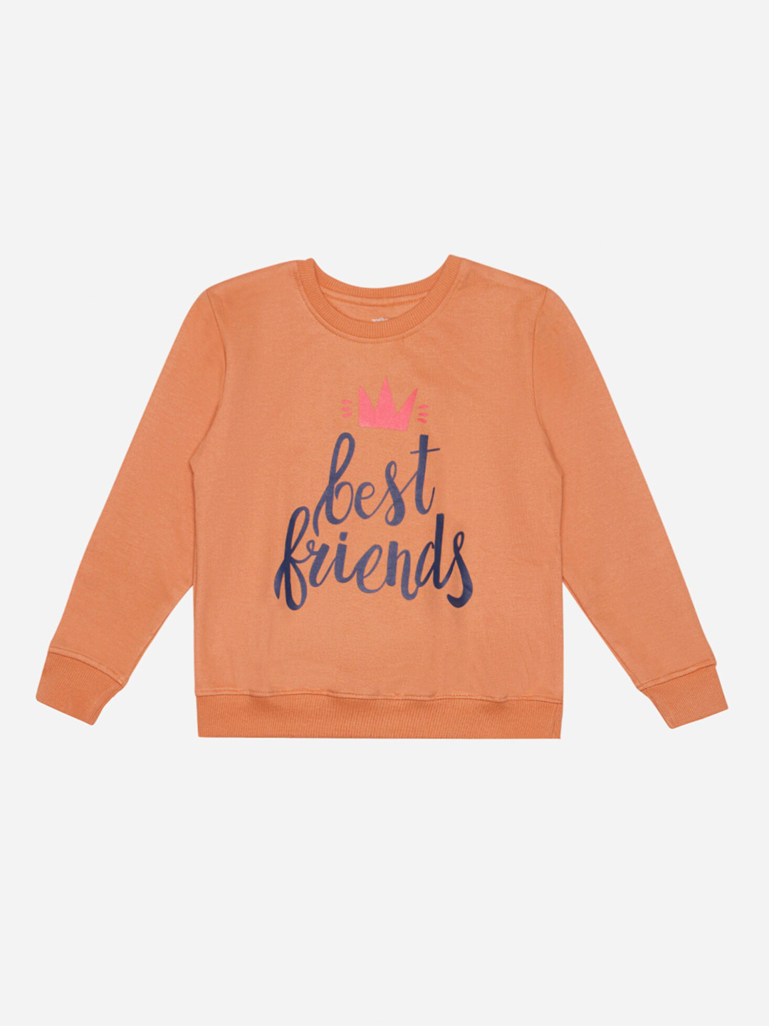 

DYCA Girls Typography Printed Round Neck Sweat Shirt, Beige
