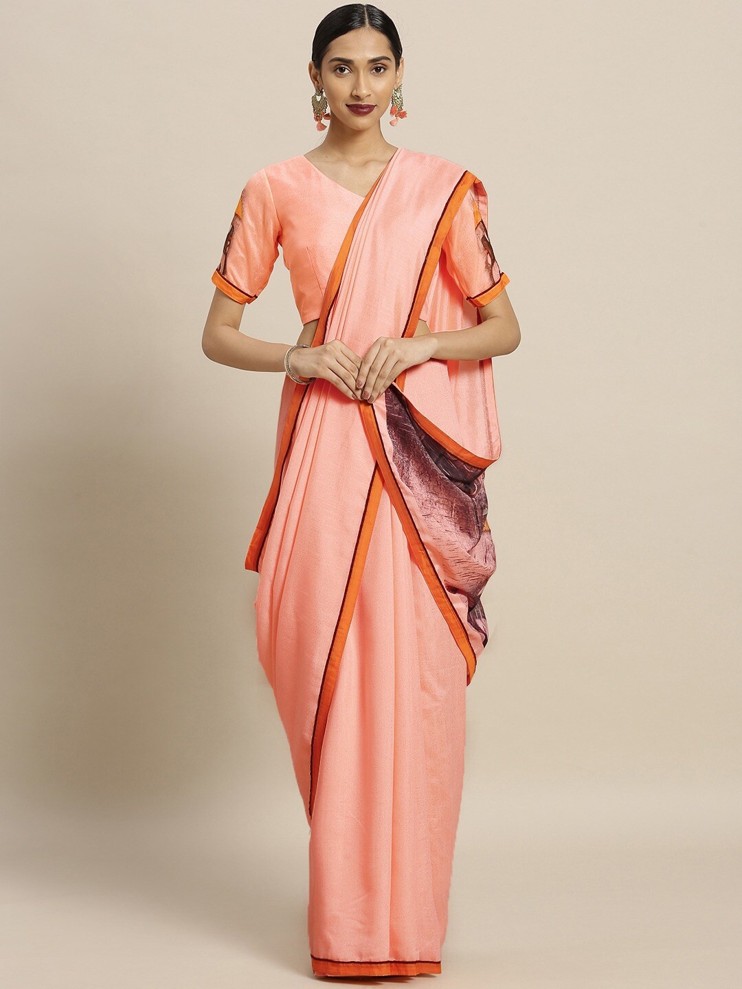 

Shaily Abstract Printed Saree, Pink