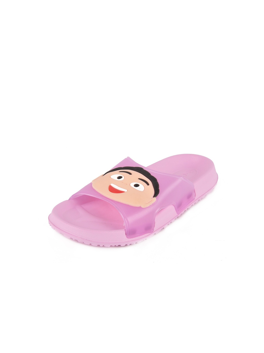 

Yellow Bee Girls Printed Sliders, Pink
