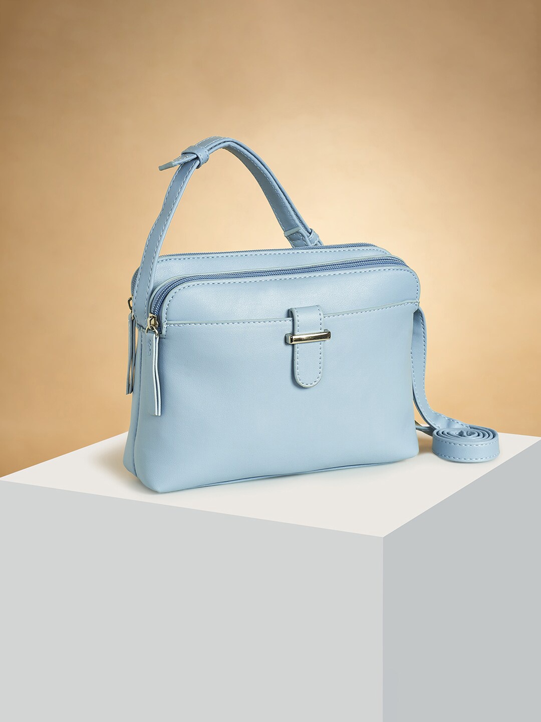 

Forever Glam by Pantaloons Structured Handheld Bag, Blue