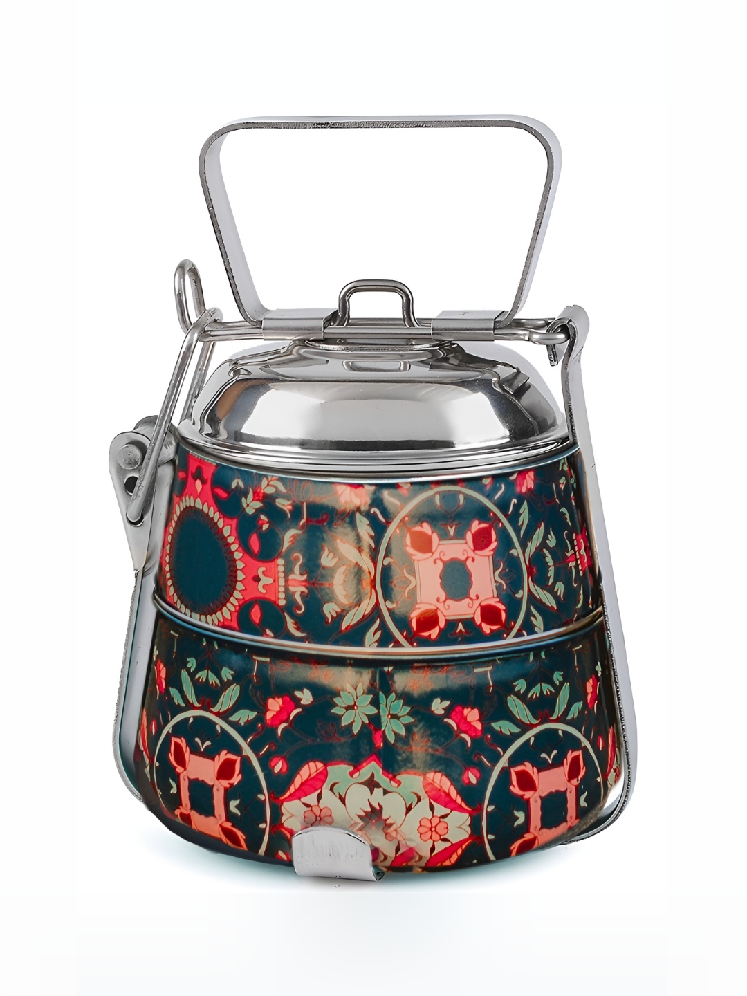 Living With Elan Black & Green Stainless Steel Lunch Box