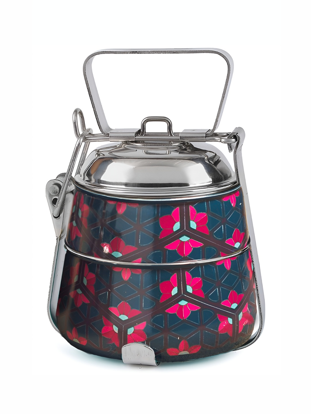 Living With Elan Blue & Pink Stainless Steel Lunch Box
