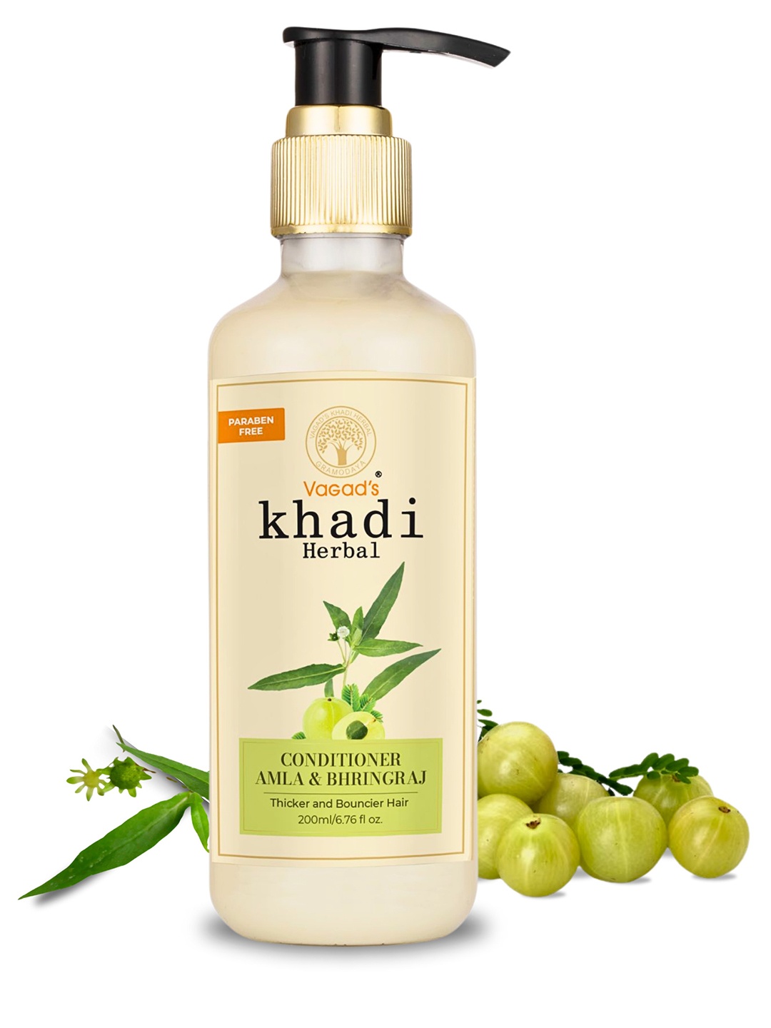 

Vagads Khadi Herbal Amla & Bhringraj Conditioner - 200ml, White