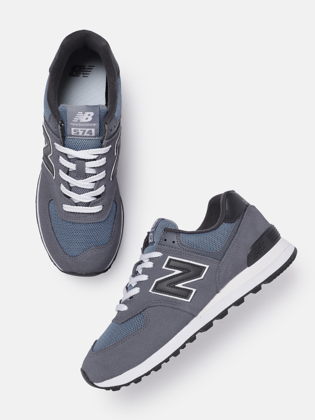 

New Balance Men Woven Design 574 Sneakers, Grey